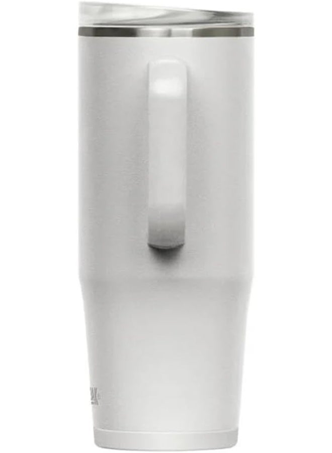 CAMELBAK كوب كاملباك ثرايف المقاوم للتسرب سعة 32 أونصة، فولاذ مقاوم للصدأ معزول - للسفر، القهوة، الشاي، والمشروبات الساخنة - متوافق مع حوامل الأكواب، أبيض - Image 3