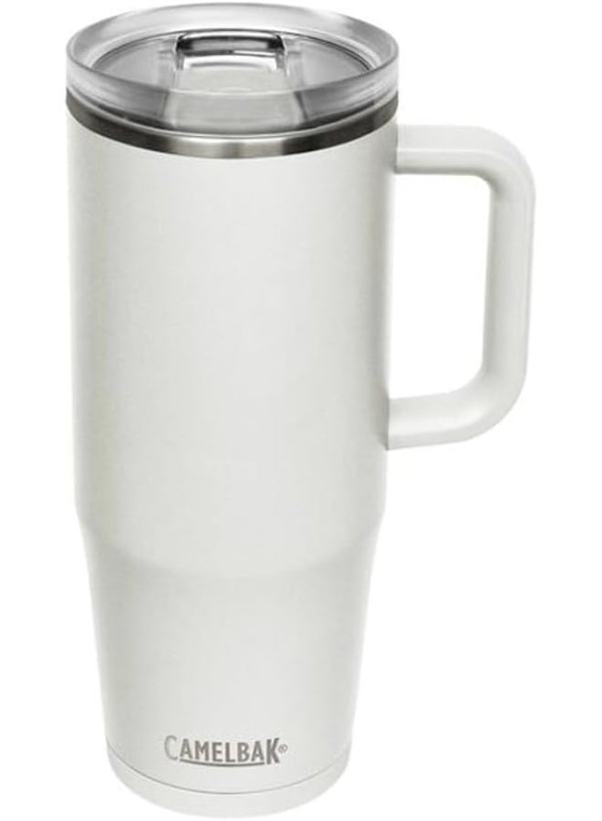 CAMELBAK كوب كاملباك ثرايف المقاوم للتسرب سعة 32 أونصة، فولاذ مقاوم للصدأ معزول - للسفر، القهوة، الشاي، والمشروبات الساخنة - متوافق مع حوامل الأكواب، أبيض - Image 2