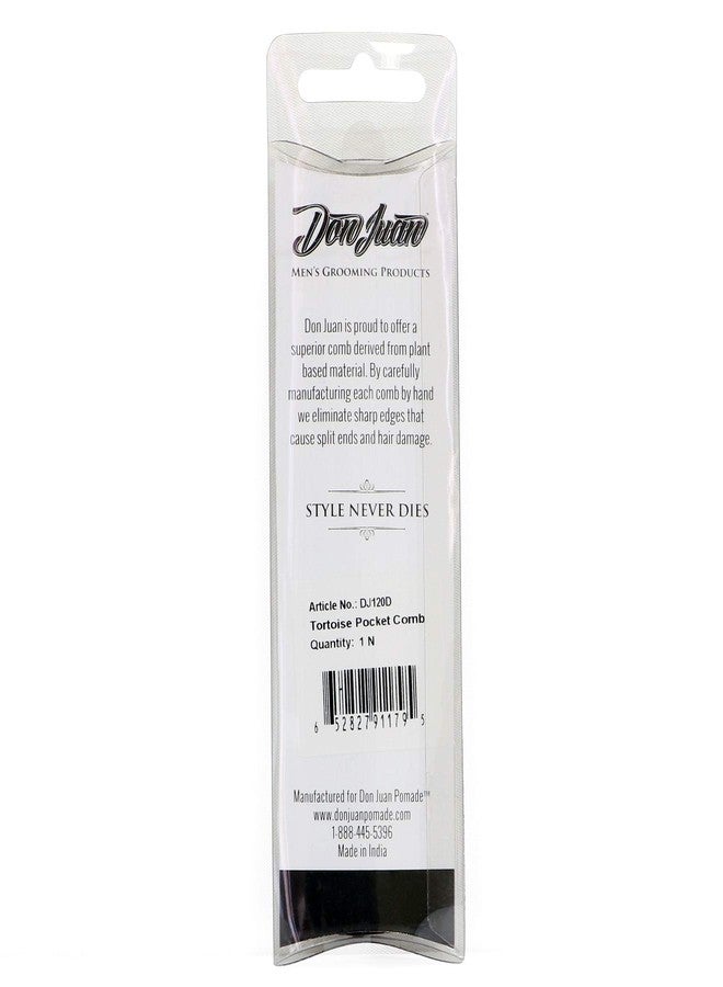 Don Juan 5" Tortoise Pocket Comb - Image 3
