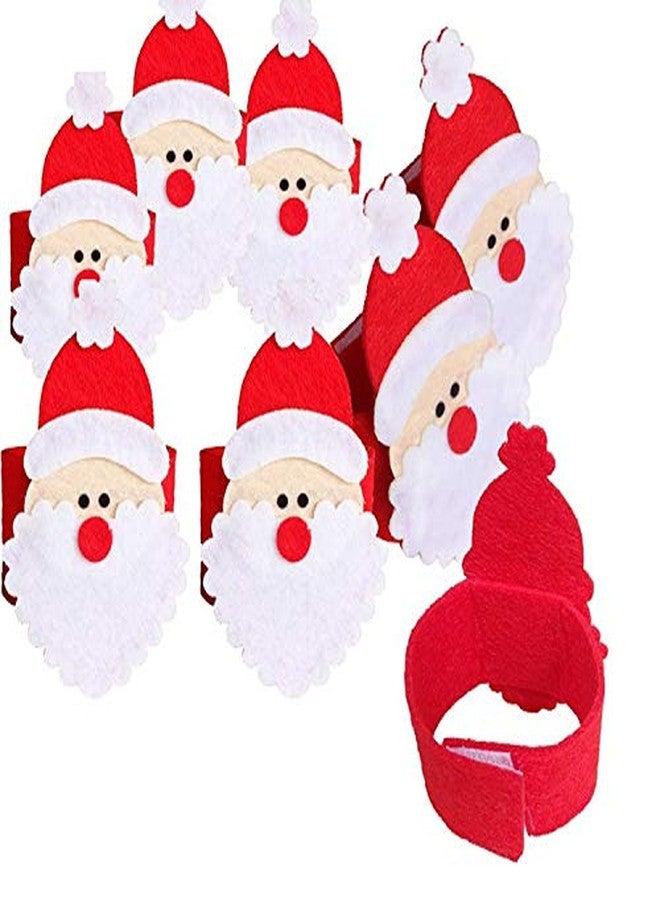QTKJ Set of 12pcs Cute Santa Napkin Ring, Napkin Buckle for Christmas,Wedding, Holidays, Parties, Dinners Decor(Red) - Image 5
