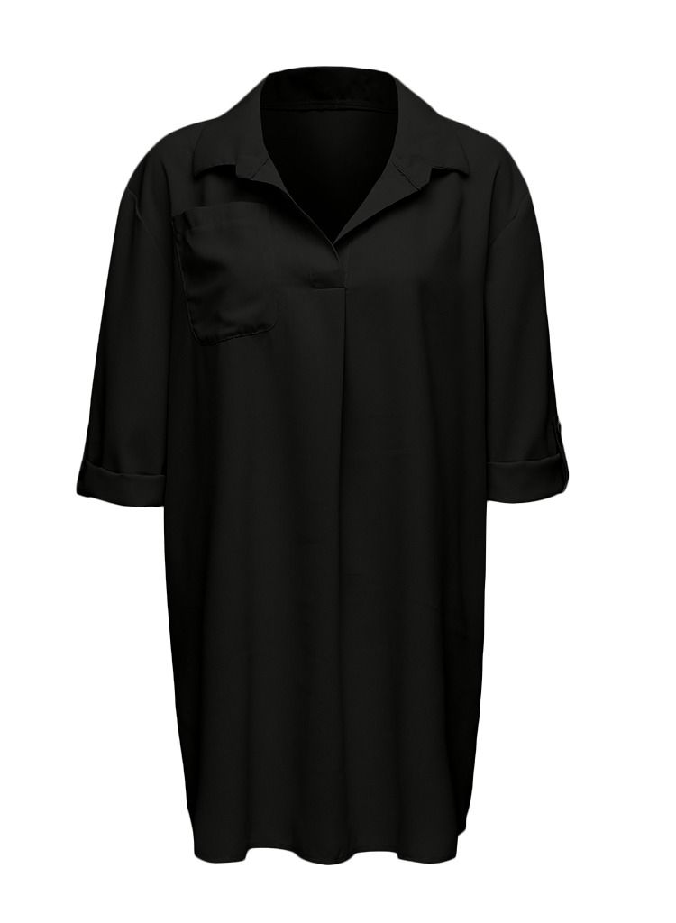 Loquat Women's Swimsuit Beach Cover Up Shirt Bikini Beachwear Bathing Suit Beach Dress Black - Image 1