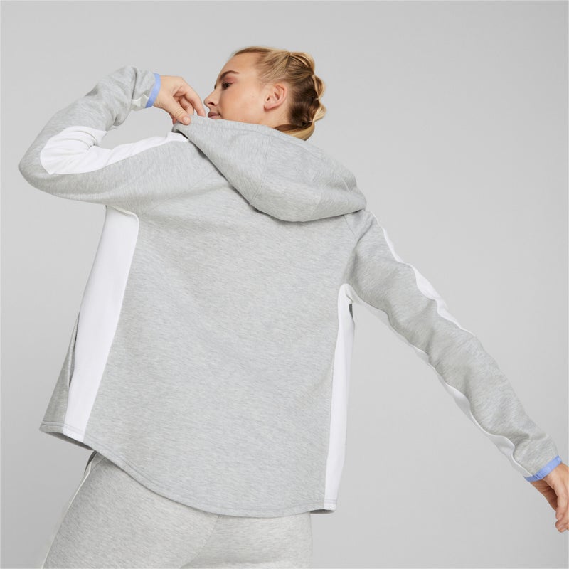 PUMA EVOSTRIPE Womens Grey Full-Zip Hoodie - Image 5