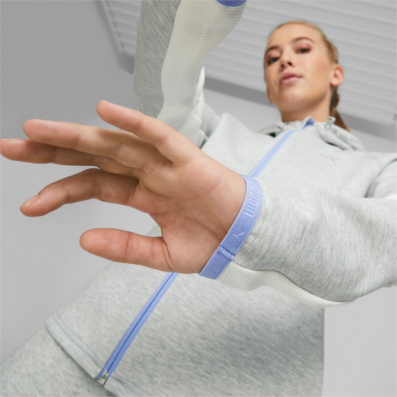 PUMA EVOSTRIPE Womens Grey Full-Zip Hoodie - Image 2