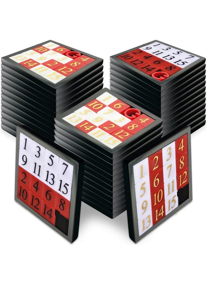 Gamie Number Slide Puzzles For Kids - Set Of 24, Pocket-Sized Brain Teaser Puzzles, Number Learning Educational Toys For Kids - Great As Goodie Bag Stuffers, Party Favors, And Teacher Awards  - Image 1