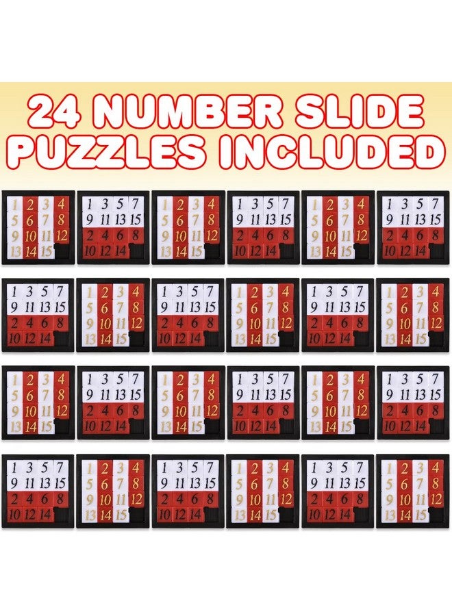 Gamie Number Slide Puzzles For Kids - Set Of 24, Pocket-Sized Brain Teaser Puzzles, Number Learning Educational Toys For Kids - Great As Goodie Bag Stuffers, Party Favors, And Teacher Awards  - Image 2
