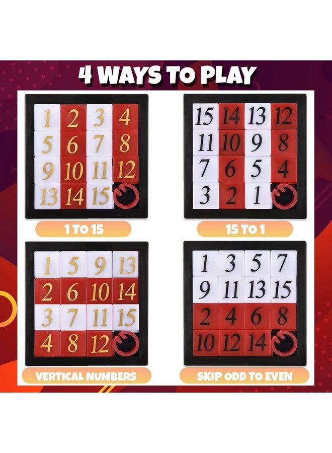 Gamie Number Slide Puzzles For Kids - Set Of 24, Pocket-Sized Brain Teaser Puzzles, Number Learning Educational Toys For Kids - Great As Goodie Bag Stuffers, Party Favors, And Teacher Awards  - Image 4