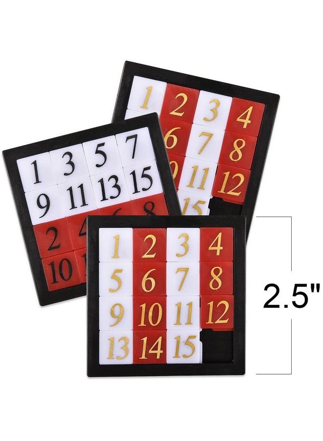 Gamie Number Slide Puzzles For Kids - Set Of 24, Pocket-Sized Brain Teaser Puzzles, Number Learning Educational Toys For Kids - Great As Goodie Bag Stuffers, Party Favors, And Teacher Awards  - Image 3
