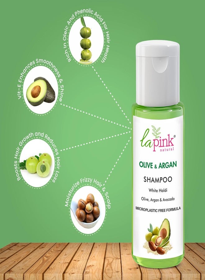 La Pink Olive & Argan Shampoo with Avocado | For Smooth, Shine Frizz-Free Hair | 100% Microplastic Free Formula | All Hair Types | 30ml - Image 3