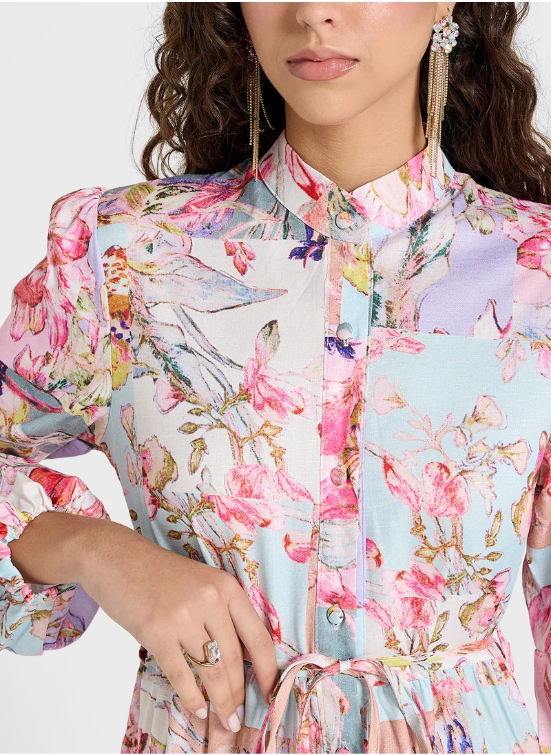 خزانة Floral Print Dress