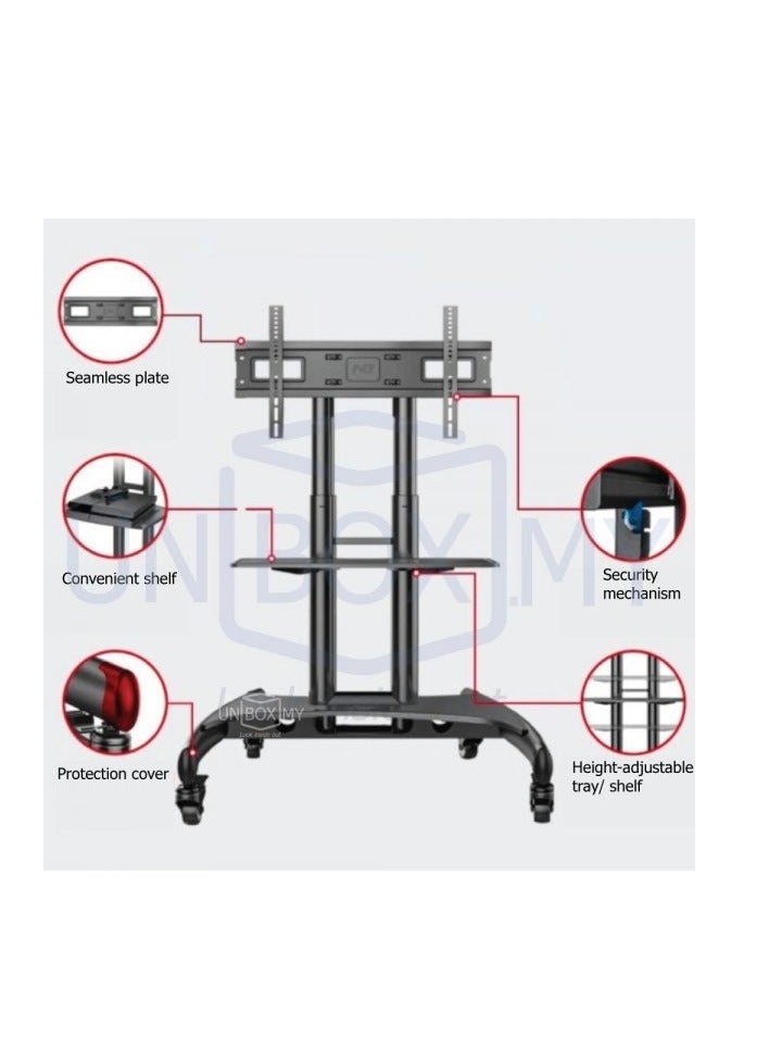Mobile TV Stand with Wheels for 32 - 75 Inch LCD LED Portable TV Stand - Image 4