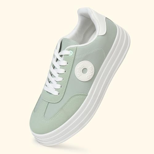 YOHO CAS 105 Sneakers for Women | Premium Finish | Lightweight Durability | Sock-Like Fit | Secure Grip | Everyday Versatility | Pastel Green - UK 4 - Image 4