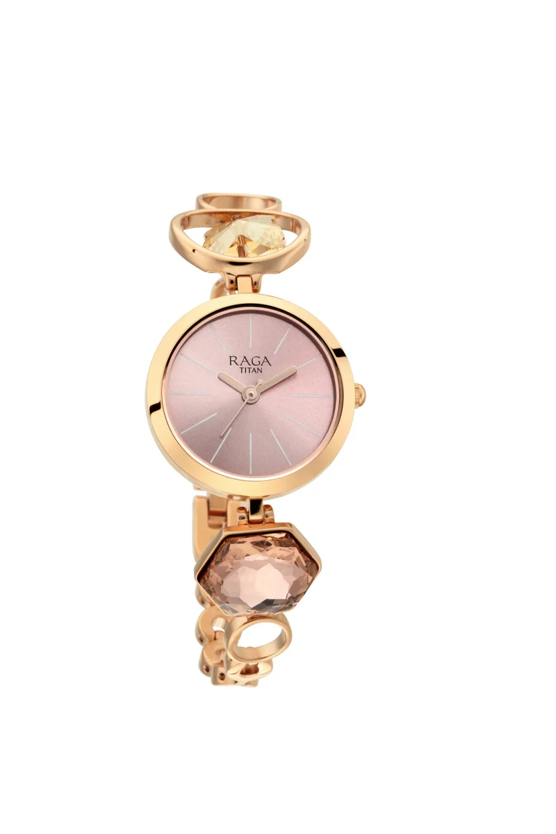 TITAN Titan Raga Moments Of Joy Quartz Analog Women Watch Mother of Pearl Dial With Rose Gold Colour Metal Strap