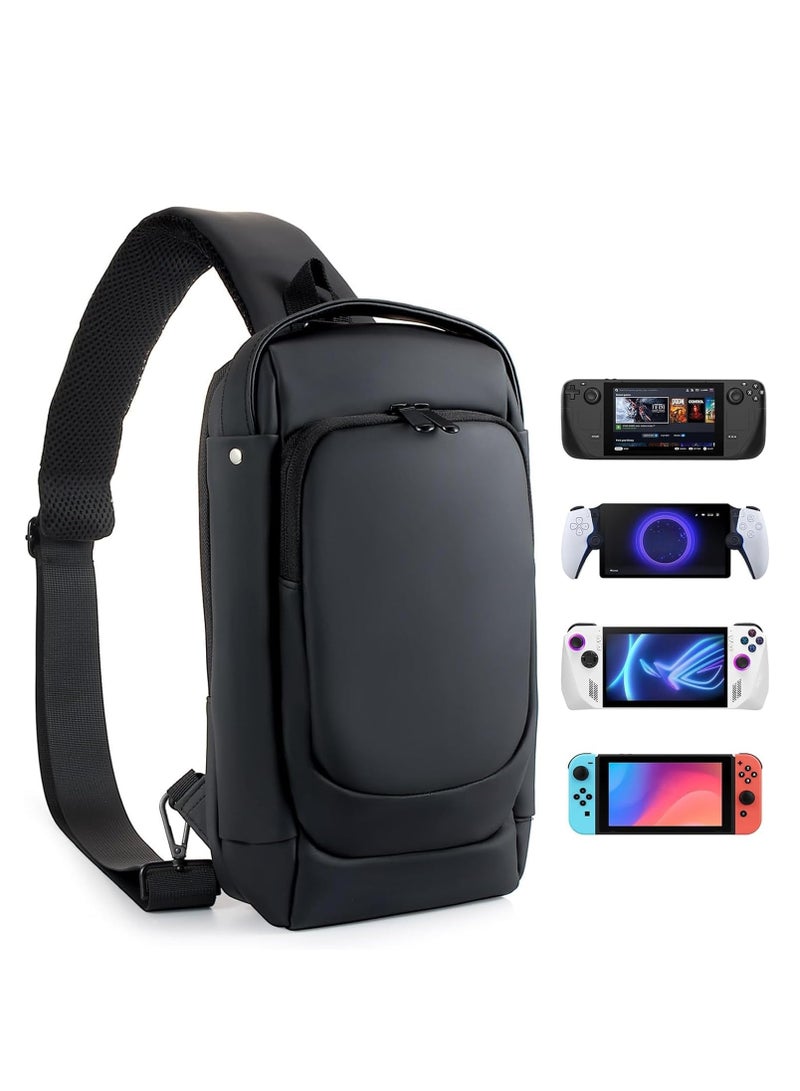 FlashHawk Carrying Case for PS5 Portal Travel Bag Crossbody Bag for Steam Deck Nintendo Switch ,Waterproof and Shockproof for Protector Travel Case for Playstation Portal - Image 1