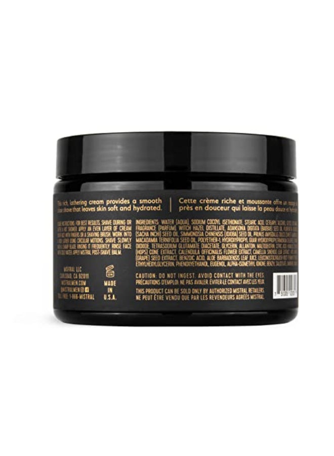 Mistral Cedarwood Marine Shaving Cream for Men Smooth Triple Layered Foam Mens Shave Cream with Organic Plant Extracts pHbalanced Phthalates ParabenFree Made in USA 9oz Tub - Image 4