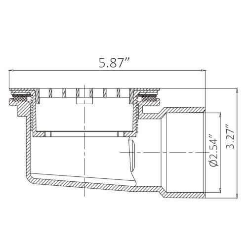WAWO Low Profile Shower Drain Kit for 2” Side Outlet Shower Drain，with 1.5“ Adapter Match 1 1/2 Low Profile Drain，PVC Side Discharge Drain with Perforated Strainer - Image 5