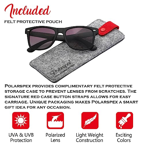 PolarSpex Polarized Sunglasses for Men and Women – UV Protection, Durable & Lightweight Retro Sunglasses for Driving, Fishing - Image 2