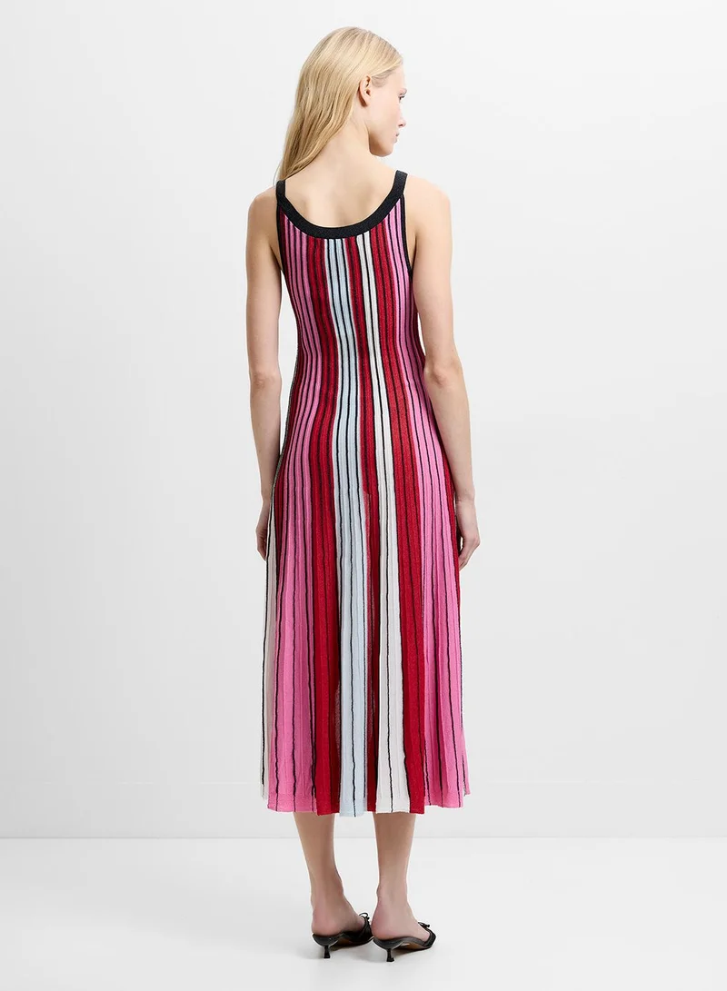 French Connection  Theo Multi Stripe Knitted Dres for Women | Best Price UAE