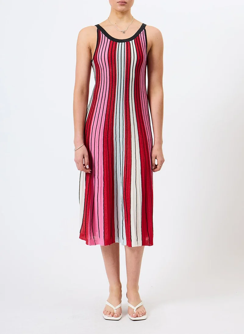 French Connection  Theo Multi Stripe Knitted Dres for Women | Best Price UAE