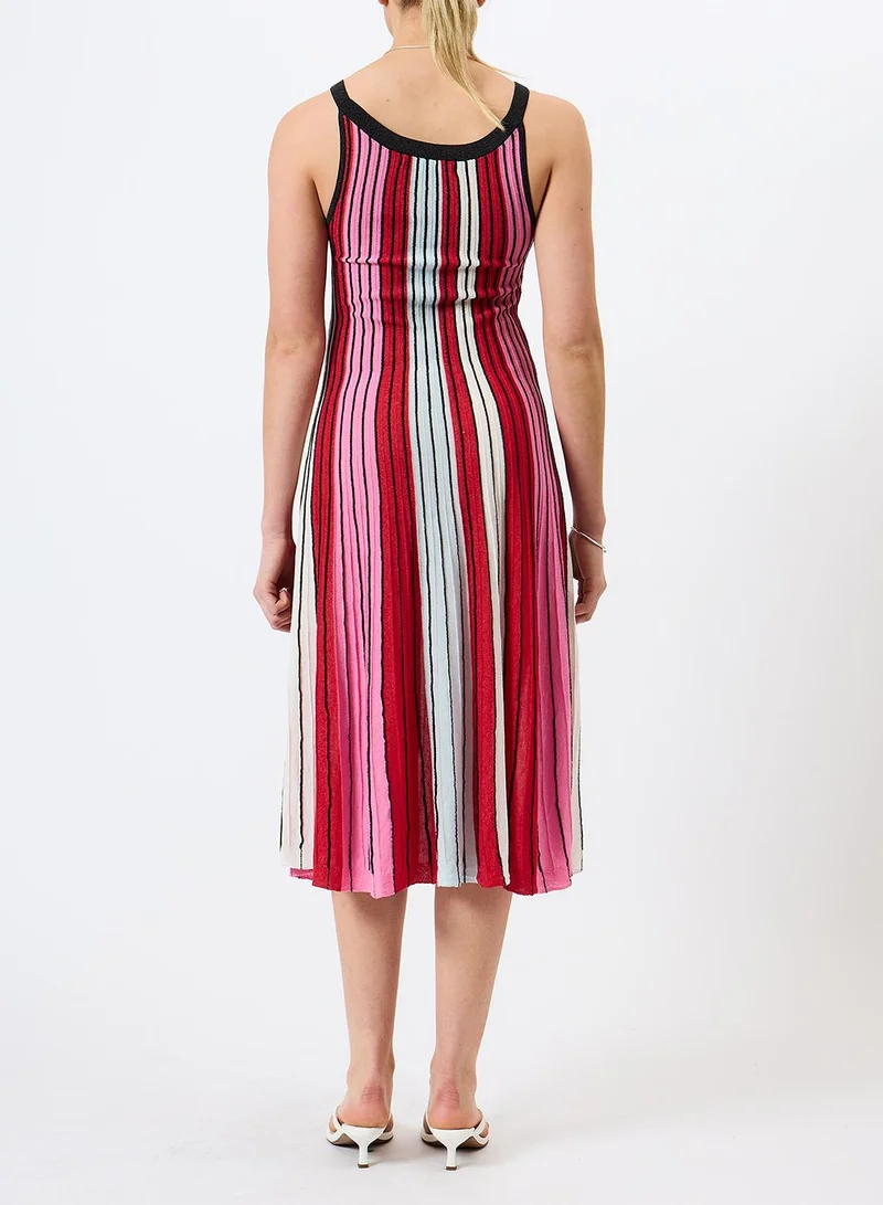 French Connection  Theo Multi Stripe Knitted Dres for Women | Best Price UAE