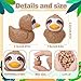 GGSTDDUP 60pcs Mini Resin Sloth Ducks Tiny Sloths Duckies for Hiding Miniature Sloths Figurines Novelty Party Favors Gift Decoration Brown Sloth Duck - Image 4