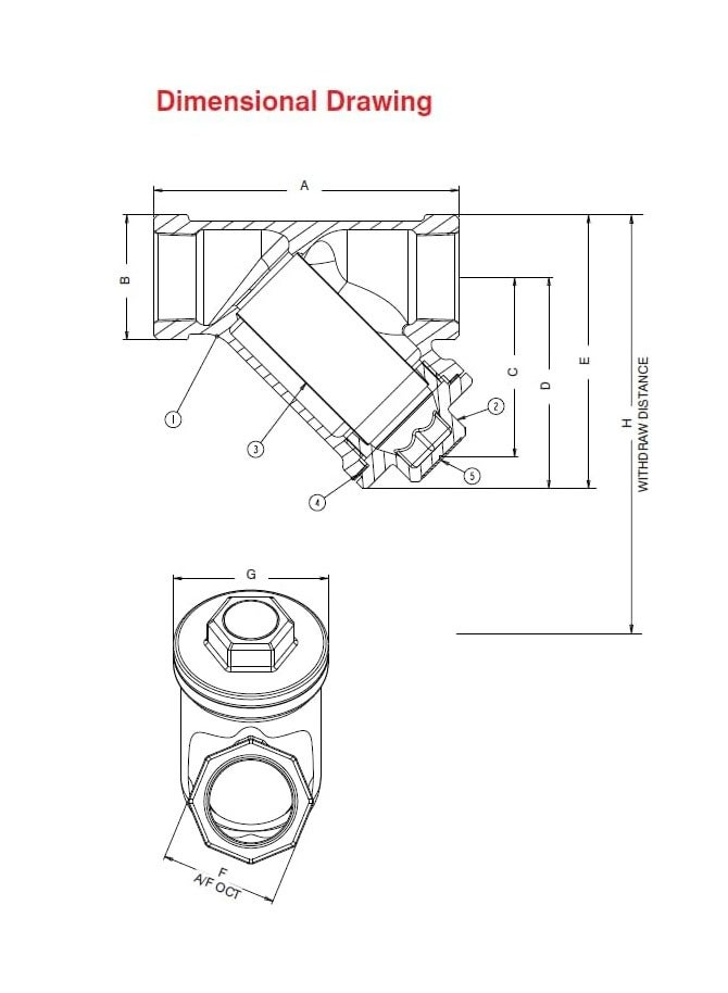 Bronze Y Strainer PN32 1'' (Crane) - Image 2