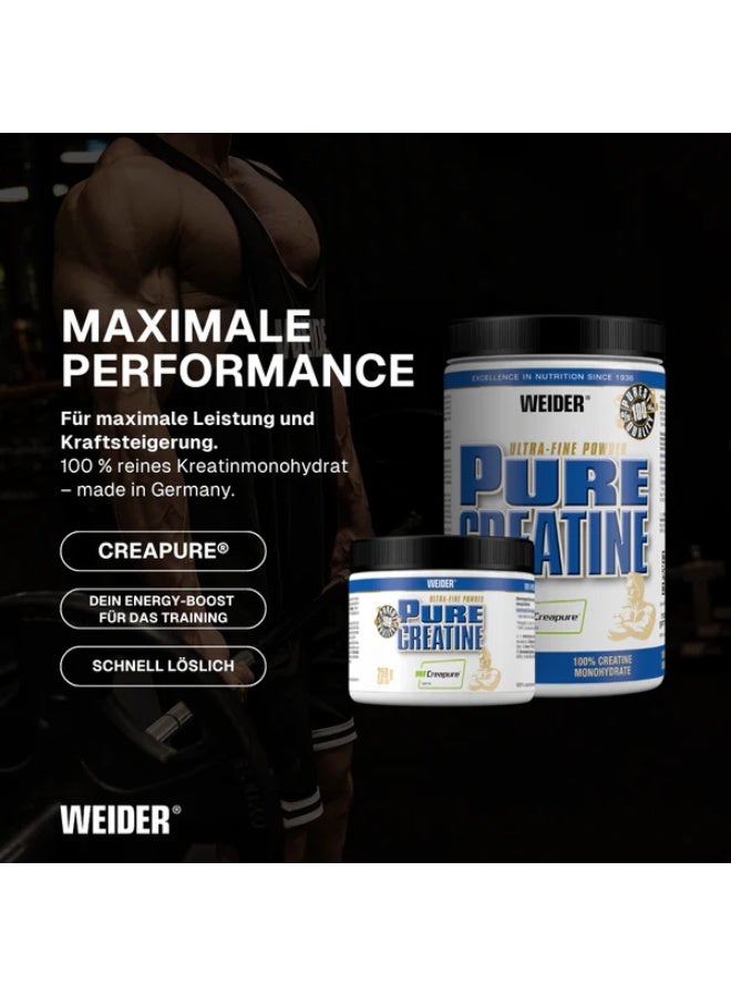 Weider Pure Creatine Supplement, 250g, 100% Pure Creatine Monohydrate Crea-pure, No Sugar, no additives, Vegan, Increases Physical Performance - Image 3