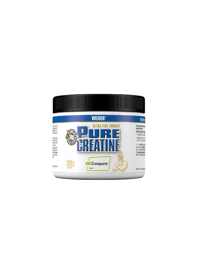 Weider Pure Creatine Supplement, 250g, 100% Pure Creatine Monohydrate Crea-pure, No Sugar, no additives, Vegan, Increases Physical Performance - Image 1