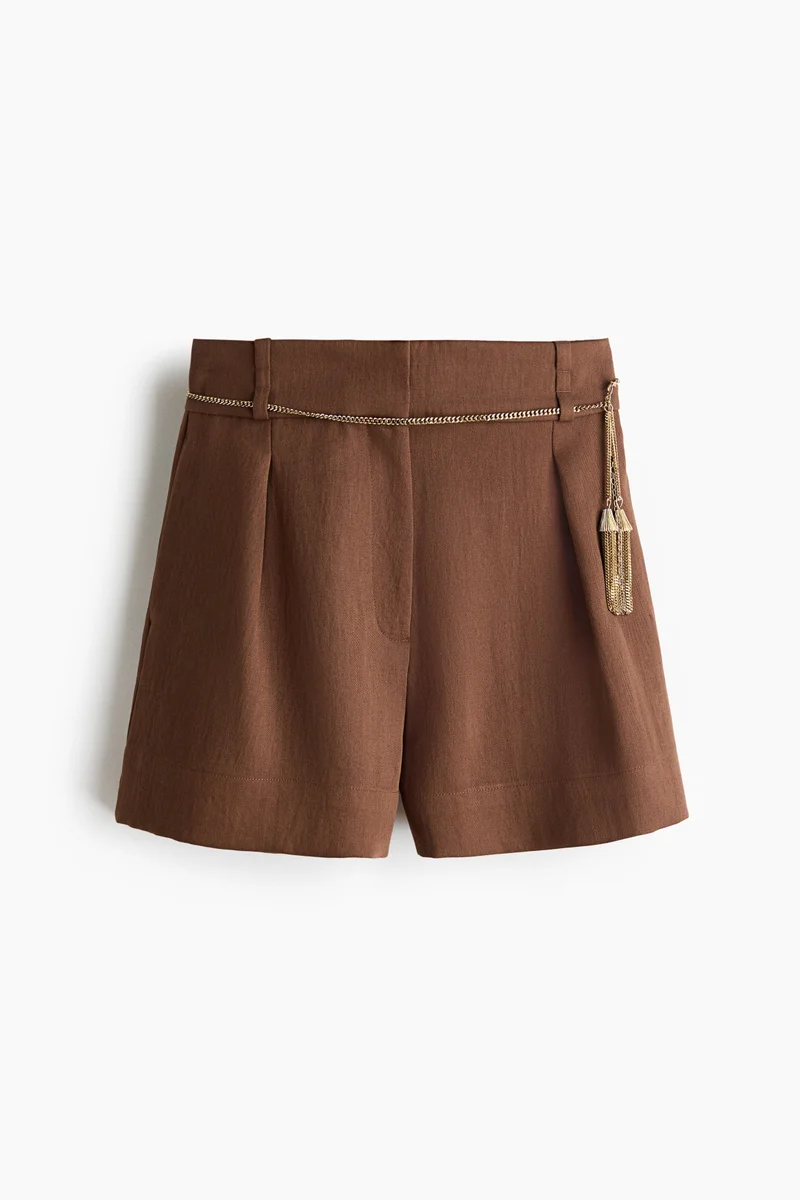 H&M Belted tailored shorts