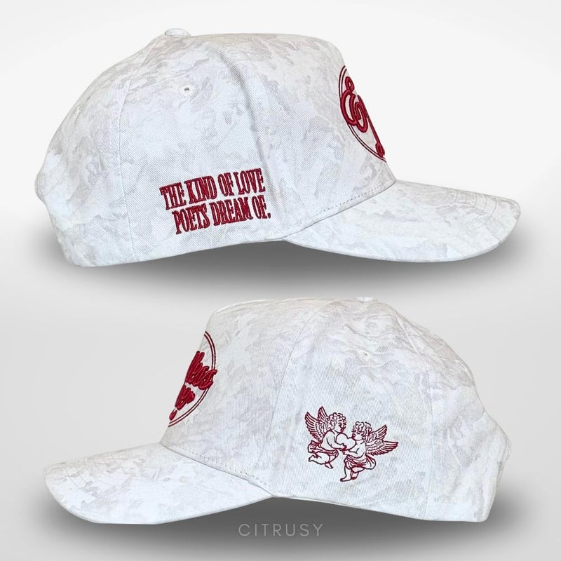 CITRUSY Vintage Fashion Trucker Hat | Men & Women | Embroidered Western Trendy Baseball Caps | Country Cute for Cowgirls & Cowboys | Camo Red Pink Cotton | Snapback Hat (Endless Love | White Camo) - Image 3
