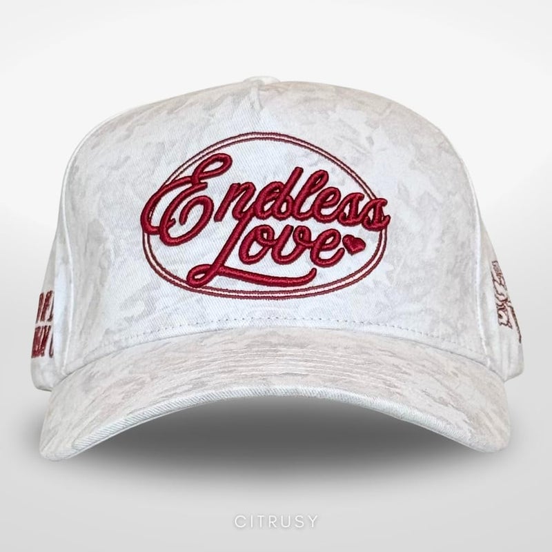 CITRUSY Vintage Fashion Trucker Hat | Men & Women | Embroidered Western Trendy Baseball Caps | Country Cute for Cowgirls & Cowboys | Camo Red Pink Cotton | Snapback Hat (Endless Love | White Camo) - Image 2