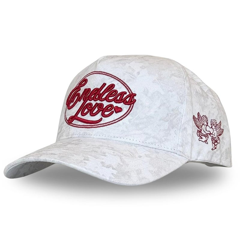 CITRUSY Vintage Fashion Trucker Hat | Men & Women | Embroidered Western Trendy Baseball Caps | Country Cute for Cowgirls & Cowboys | Camo Red Pink Cotton | Snapback Hat (Endless Love | White Camo) - Image 1