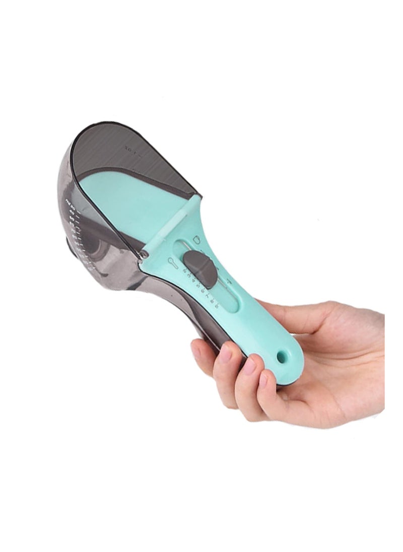 null - Pet Food Scoop for Dogs and Cats, Multi-Functional Measuring Spoon with Adjustable Scale, Easy to Clean Food-Grade Material, 1/2 Cup, 1/3 Cup, 1/4 Cup, 1-4 Oz, 30-130ml. - Image 1