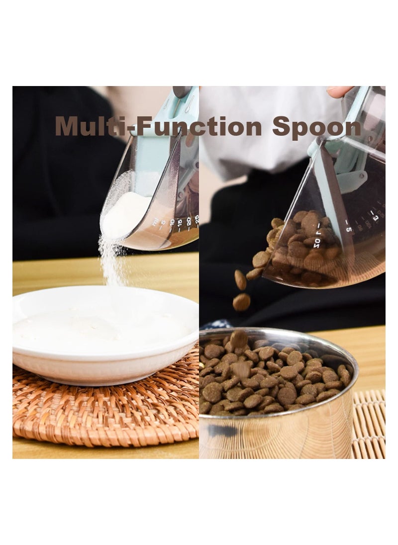null - Pet Food Scoop for Dogs and Cats, Multi-Functional Measuring Spoon with Adjustable Scale, Easy to Clean Food-Grade Material, 1/2 Cup, 1/3 Cup, 1/4 Cup, 1-4 Oz, 30-130ml. - Image 1