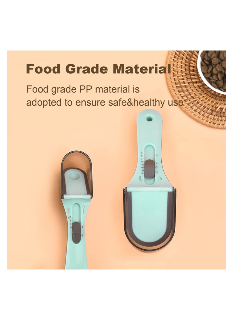 null - Pet Food Scoop for Dogs and Cats, Multi-Functional Measuring Spoon with Adjustable Scale, Easy to Clean Food-Grade Material, 1/2 Cup, 1/3 Cup, 1/4 Cup, 1-4 Oz, 30-130ml. - Image 1