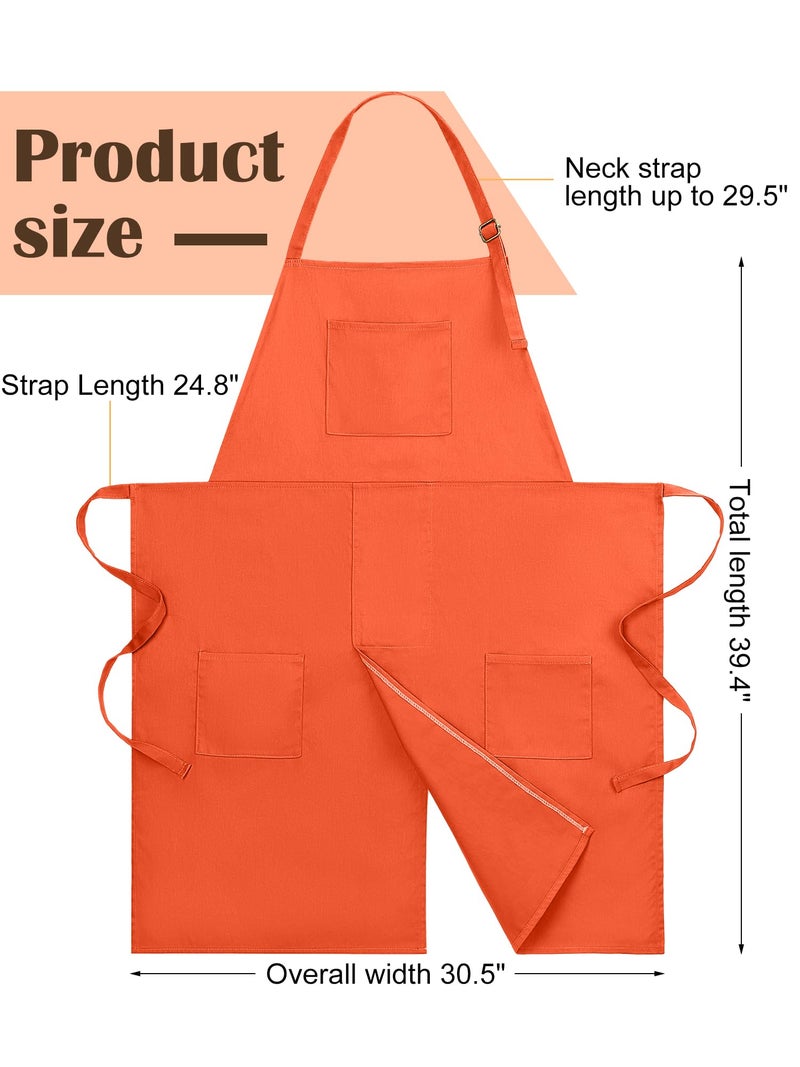 Breathffy 2 Pcs Pottery Aprons Split Leg Adjustable Ceramics Apron with 3 Pockets Pottery Supplies for Adults Ceramic Lovers(Terracotta, Brown) - Image 5