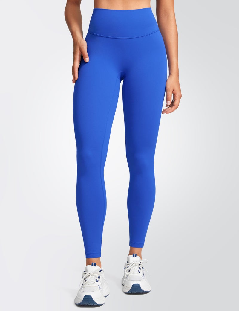 INGIA Womens High Waist No Front Seam Scrunch Butt Leggings Workouts 25 Inches V-Back Scrunch Booty Gym Yoga Pants Royal XX-Small - Image 2