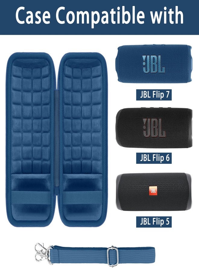 كو2كريا علبة سفر صلبة بديلة من co2CREA لسماعة JBL Flip 7 Flip 6 FLIP 5 المحمولة المقاومة للماء بتقنية البلوتوث (علبة زرقاء فاتحة) - Image 2