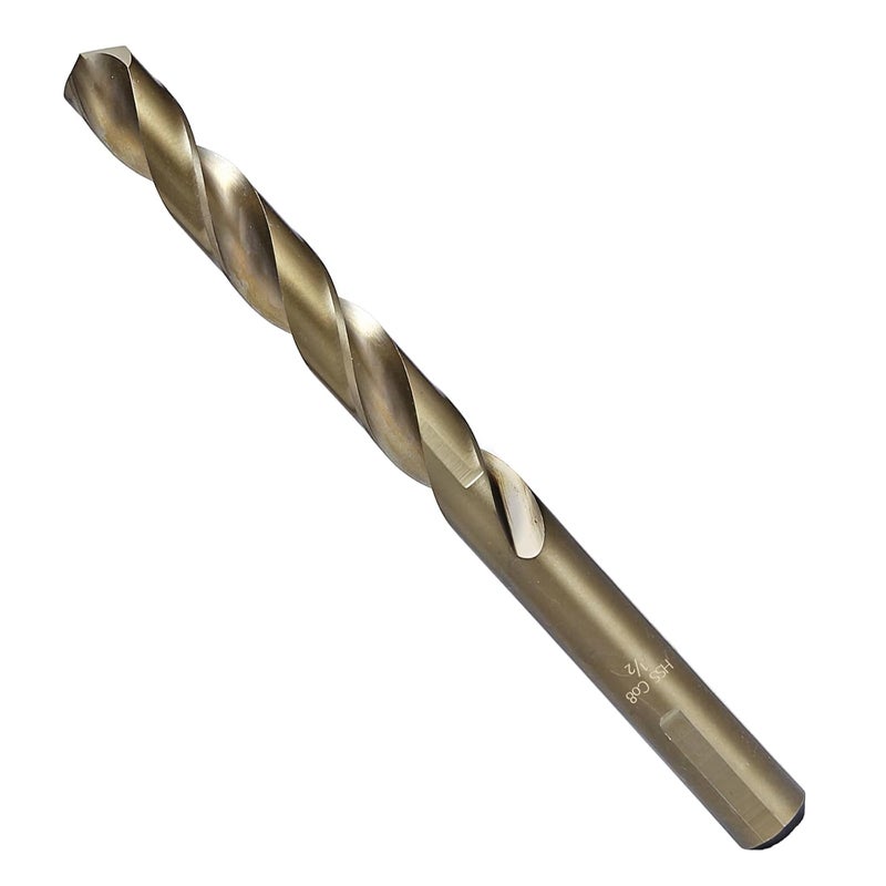 COMOWARE Cobalt Drill Bit Set- 1/2" M42 High Speed Steel Twist Jobber Length for Hardened Metal, Stainless Steel, Cast Iron and Wood Plastic - Image 1