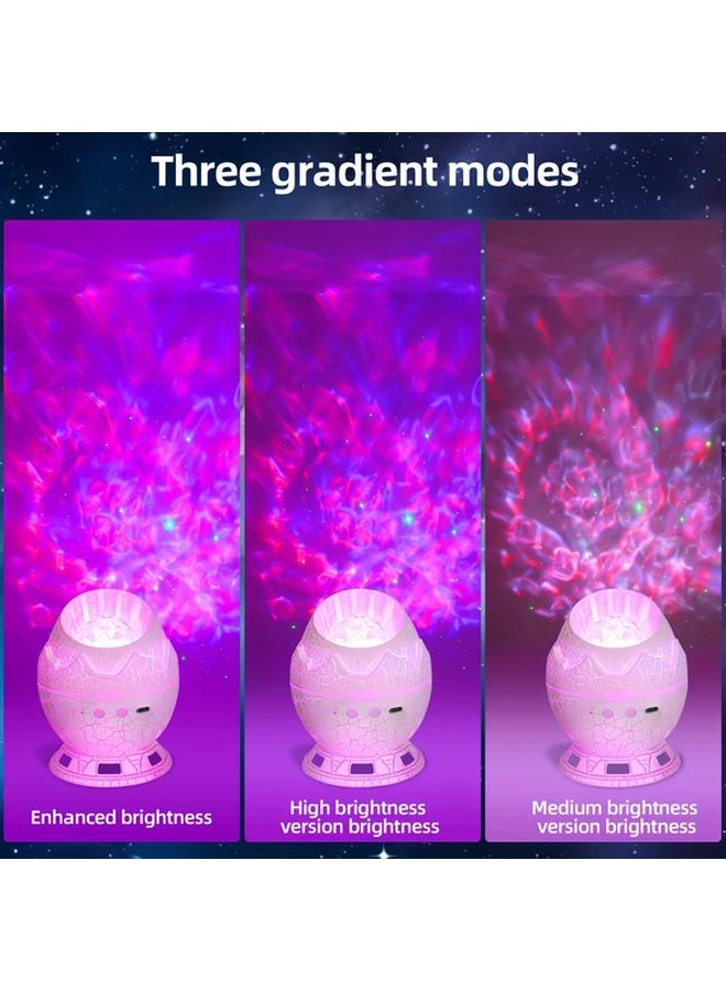 White Dinosaur Egg Star Projector 360 Rotating Remote Control Night Light USB Powered - Image 5