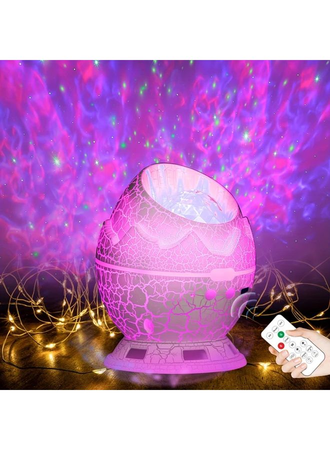 White Dinosaur Egg Star Projector 360 Rotating Remote Control Night Light USB Powered - Image 2