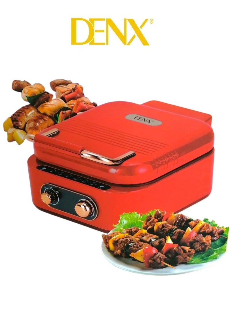 Denx 1800W 2.5L Multifunction Electric Grill with Adjustable Thermostat and Sauce Tray - Image 2
