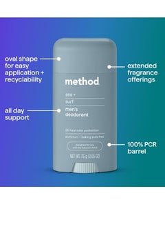 Method Method Deodorant, Sea + Surf, 2.65 oz, 24 Hour Odor Protection, 2.65 oz  - Image 3