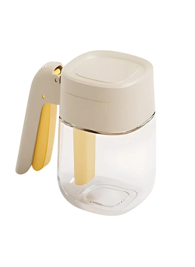 TASKHOUSE Airtight Lid Spice Jar with Handle & Spoon Kitchen Container for Sugar, Salt, Masala (White, Pack of 1) - Image 1