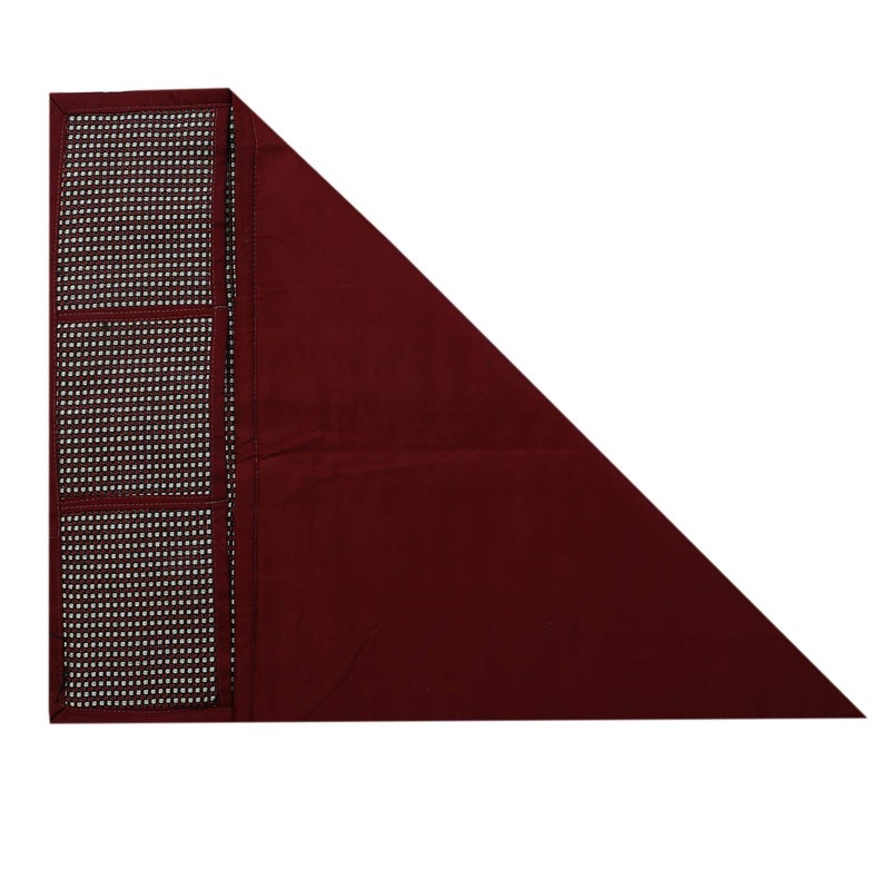 Kuber Industries Kuber Industries Check Design Jute Fridge Top Cover Protect for Scratches Wear Tear and Dust with 6 Utility Side Pockets BrownHS_38_KUBMART21053 Standard  - Image 3