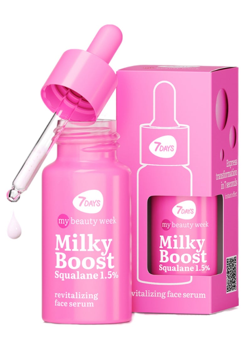 7DAYS MY BEAUTY WEEK MILKY BOOST SQUALANE 1,5% Revitalizing face serum, 20 ml - Image 1