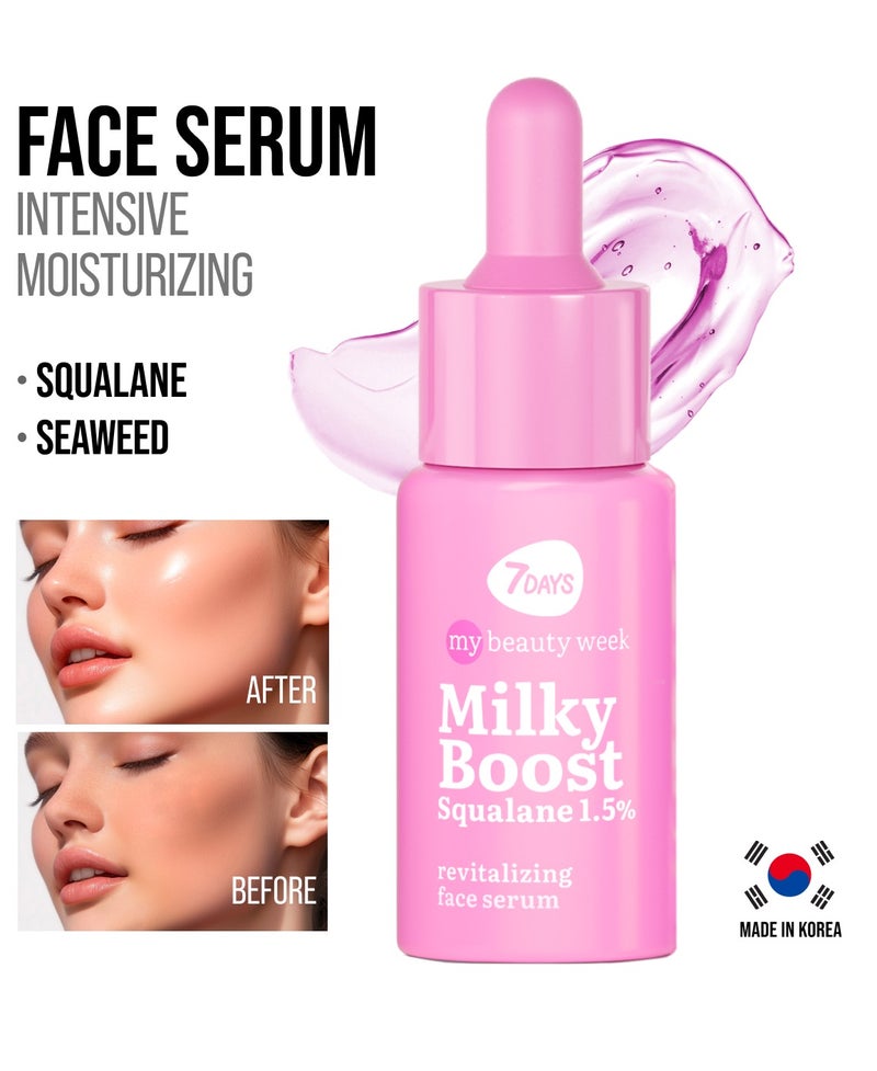 7DAYS MY BEAUTY WEEK MILKY BOOST SQUALANE 1,5% Revitalizing face serum, 20 ml - Image 4