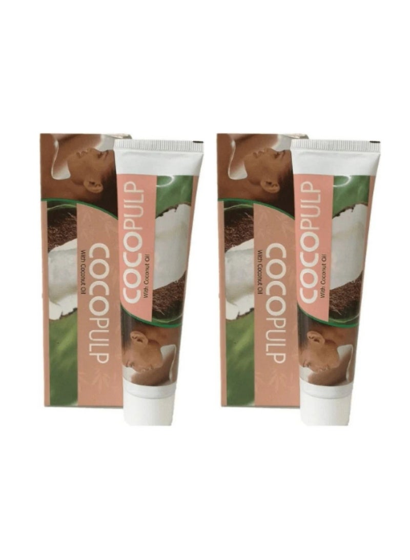 كوكو بلب كريم تفتيح البشرة من كوكو باللب، قطعتان، مع زيت جوز الهند - Image 1