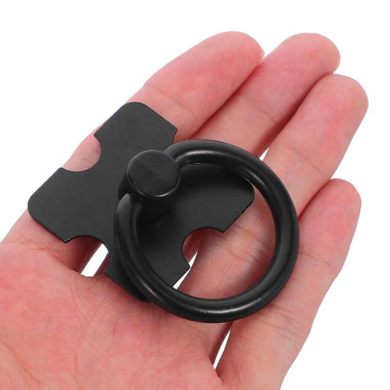 Black Metal Cabinet Knobs 2pcs Round Drawer Pulls for Wardrobe Dresser Furniture Replacement - Image 5