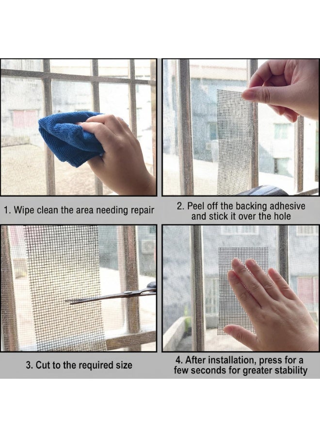 GUDOO Screen Repair Tape - Self-Adhesive Patch for Window Screens & Door Curtains, 2-Meter Roll for Mesh Repair - Image 5