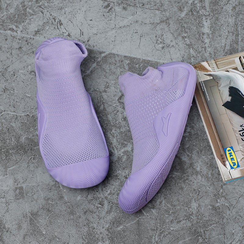 Generic Goren Shark 3D Breathable Shoes Indoor Womens Dancing Yoga Shoes Breathable Lightweight Rope Skipping Skipping Non-slip Soft Sole Fitness Shoes 3D Rose Purple 